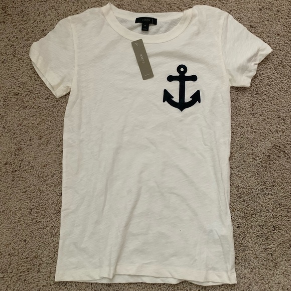 NWT J CREW NAUTICAL ANCHOR T SHIRT SIZE XS - Picture 2 of 6
